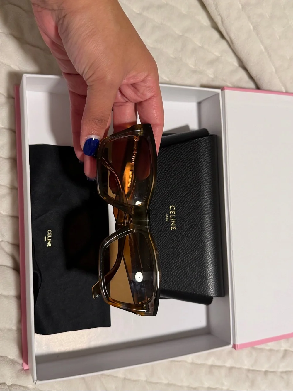Celine Translucent Brown Square Sunglasses